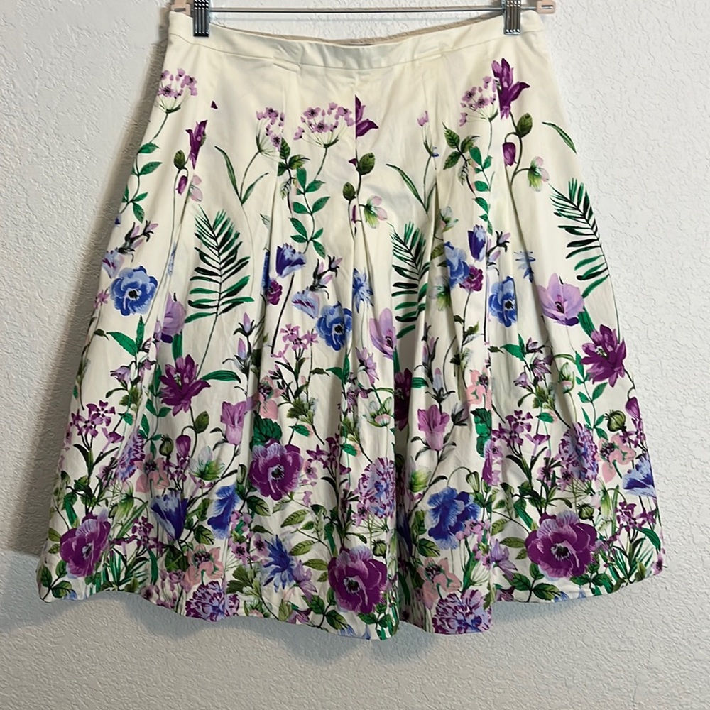 Talbots women’s 10 boho floral print flare mini skirt Office Fairycore Brunch - Picture 5 of 13